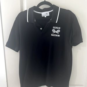 Sergio tacchini black polo large worn once